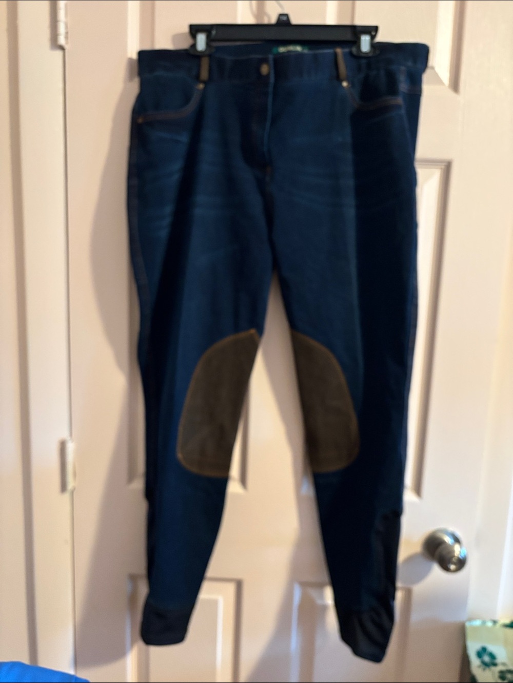 Women’s  rider wear jeans with Brown Knee Patches made by Dublins